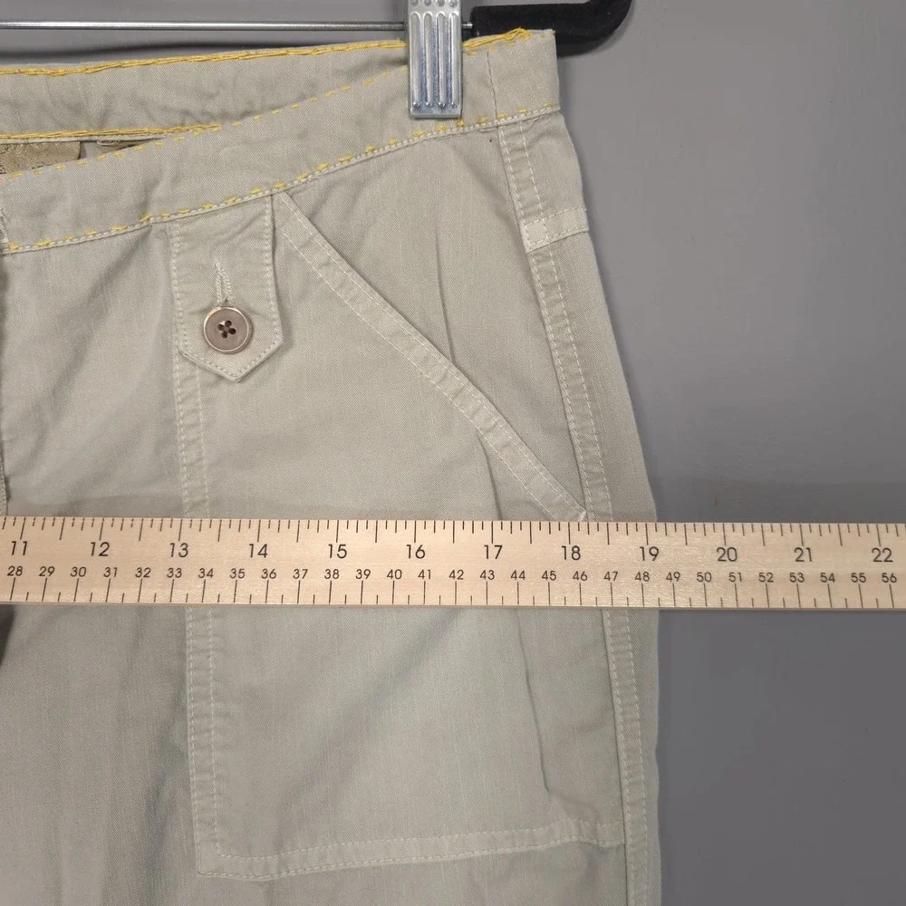 GRAMICCI Women's Pants Size 6 Straight Flare Drawstring Hiking Gray‎ Green